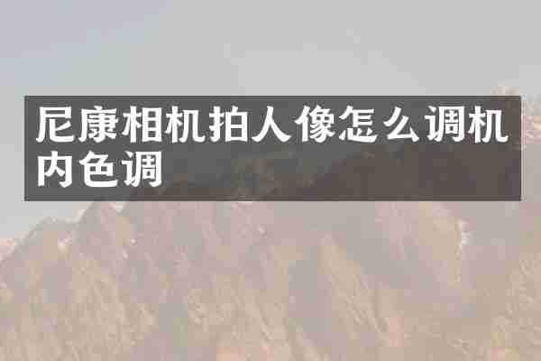 尼康相机拍人像怎么调机内色调