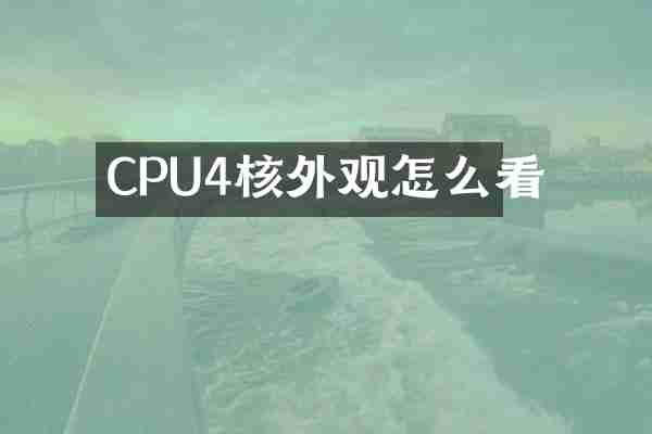 CPU4核外观怎么看