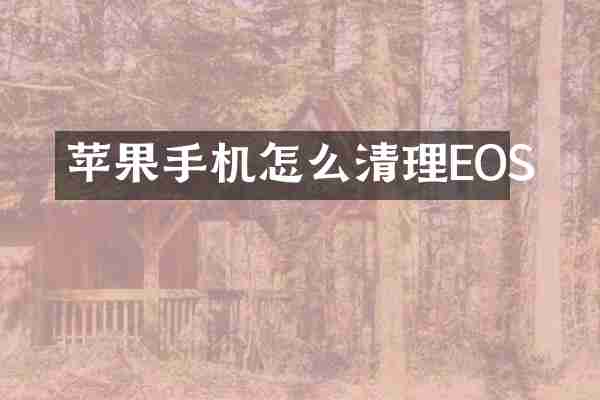 苹果手机怎么清理EOS