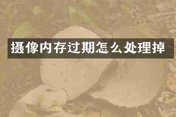 摄像内存过期怎么处理掉