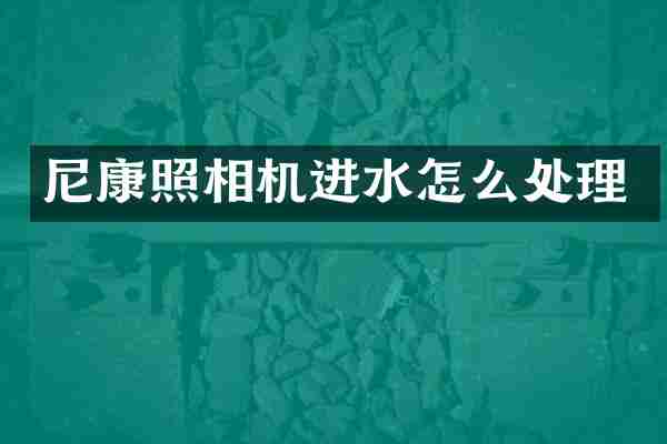 尼康照相机进水怎么处理
