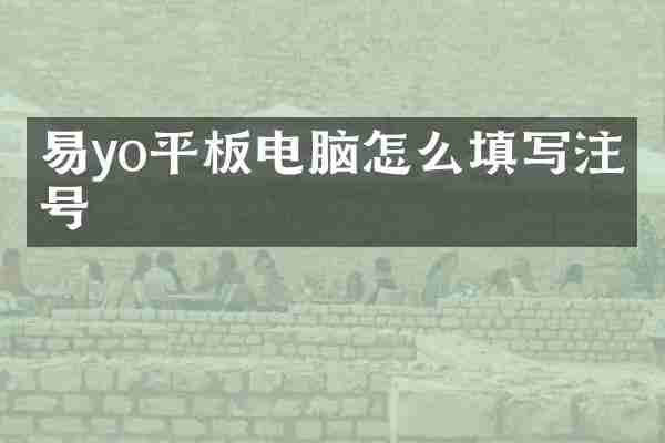 易yo平板电脑怎么填写注册号