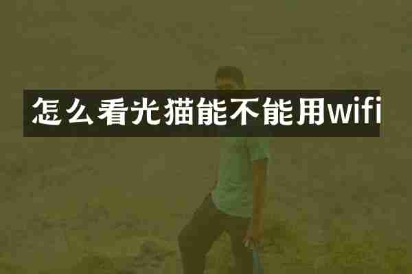 怎么看光猫能不能用wifi