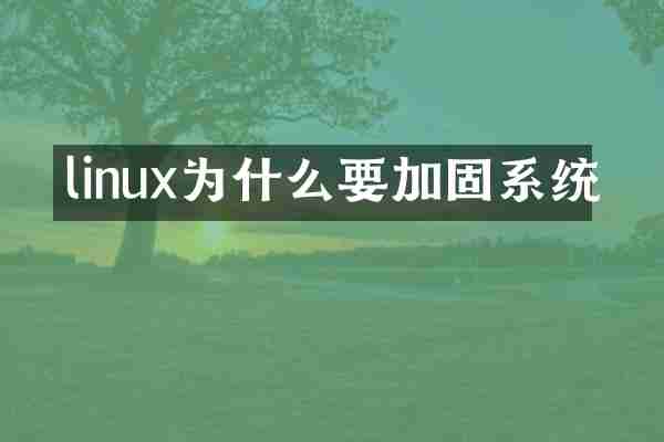 linux为什么要加固系统