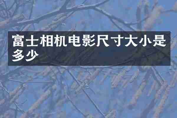 富士相机电影尺寸大小是多少
