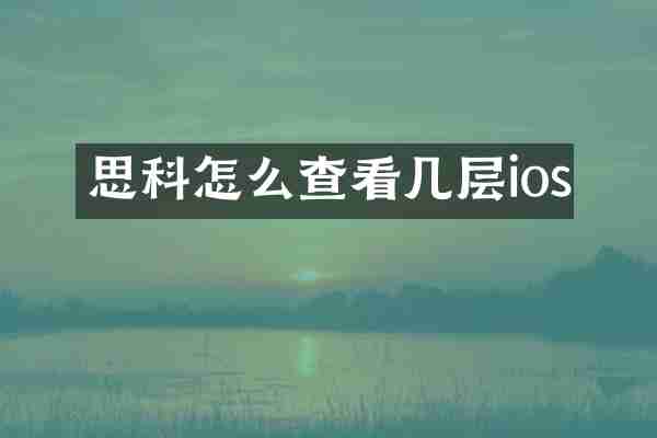 思科怎么查看几层ios