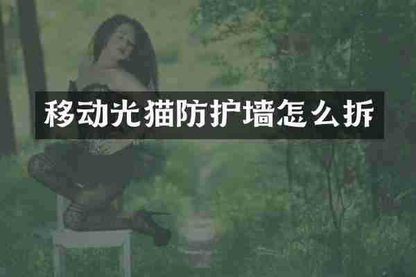 移动光猫防护墙怎么拆