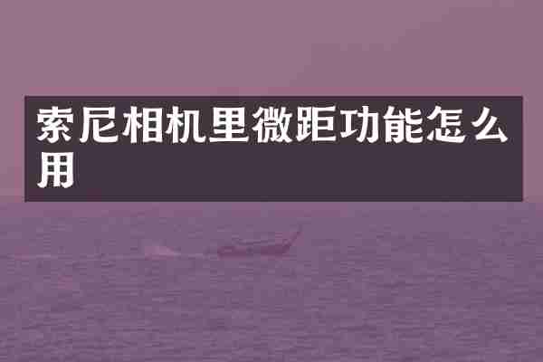 相机里微距功能怎么用