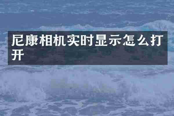 尼康相机实时显示怎么打开