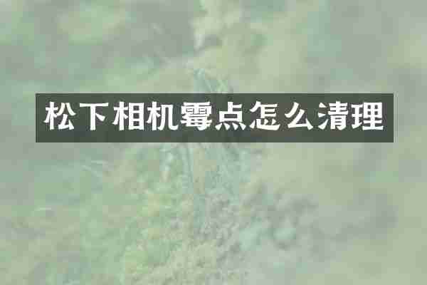 相机霉点怎么清理