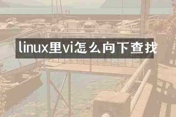 linux里vi怎么向下查找