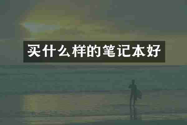 买什么样的笔记本好