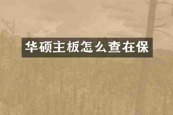 华硕主板怎么查在保