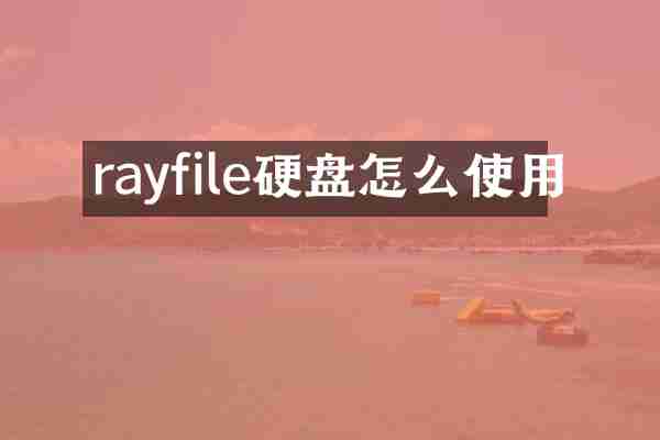 rayfile硬盘怎么使用
