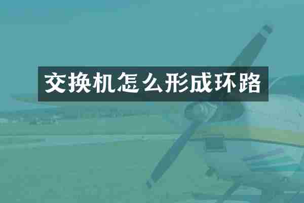 交换机怎么形成环路