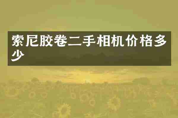 胶卷二手相机价格多少