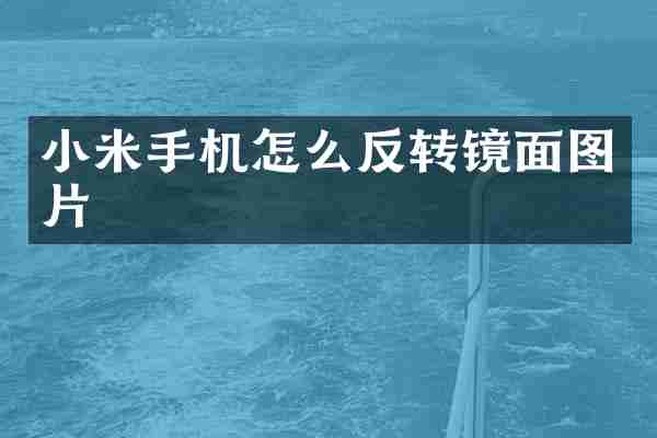 小米手机怎么反转镜面图片