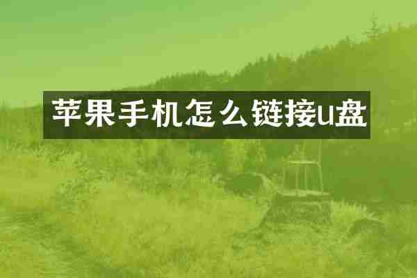 苹果手机怎么链接u盘