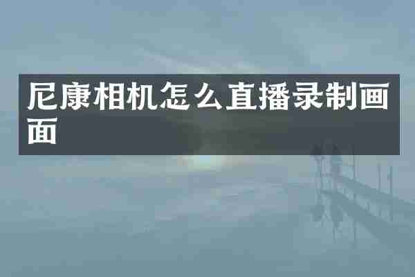 尼康相机怎么直播录制画面