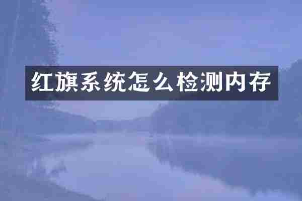 红旗系统怎么检测内存