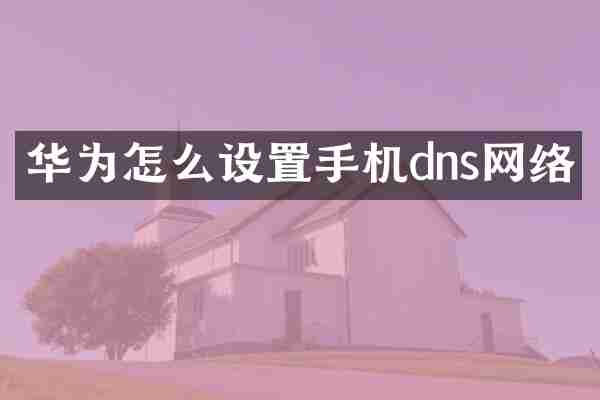 华为怎么设置手机dns网络