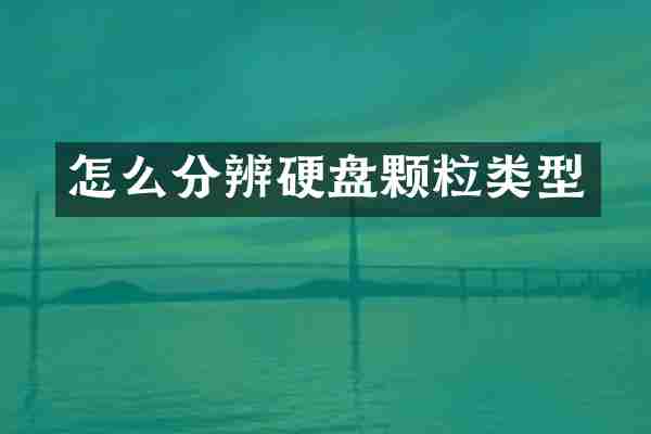 怎么分辨硬盘颗粒类型