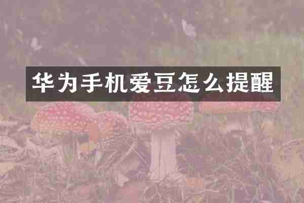 华为手机爱豆怎么提醒