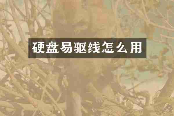 硬盘易驱线怎么用