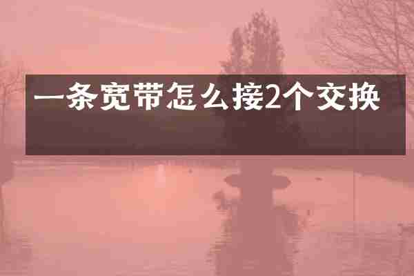 一条宽带怎么接2个交换机