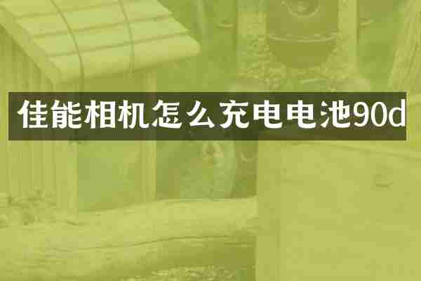 佳能相机怎么充电电池90d