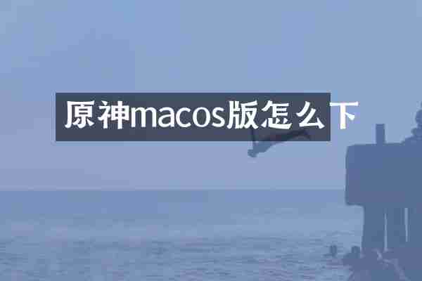 原神macos版怎么下