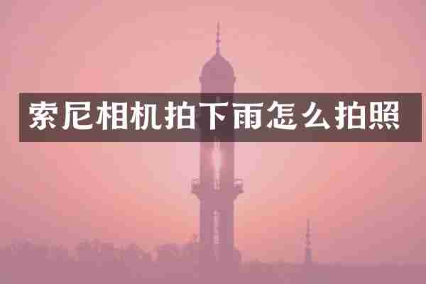 相机拍下雨怎么拍照