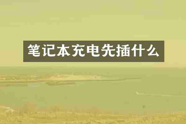 笔记本充电先插什么