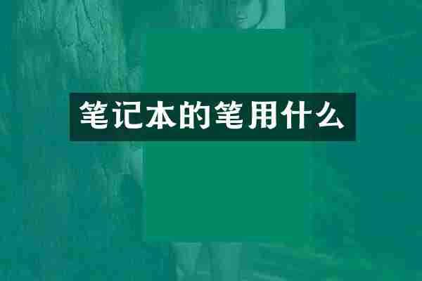 笔记本的笔用什么
