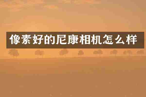 像素好的尼康相机怎么样