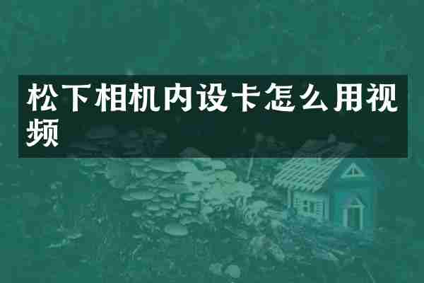 松下相机内设卡怎么用视频