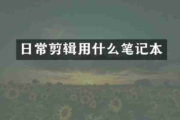 日常剪辑用什么笔记本