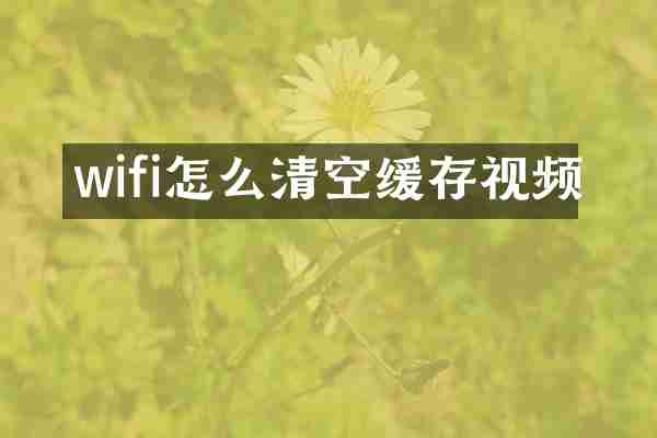 wifi怎么清空缓存视频