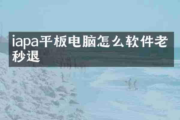 iapa平板电脑怎么软件老是秒退