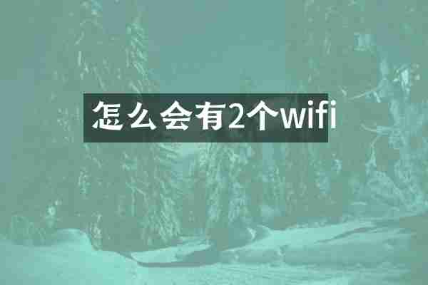 怎么会有2个wifi