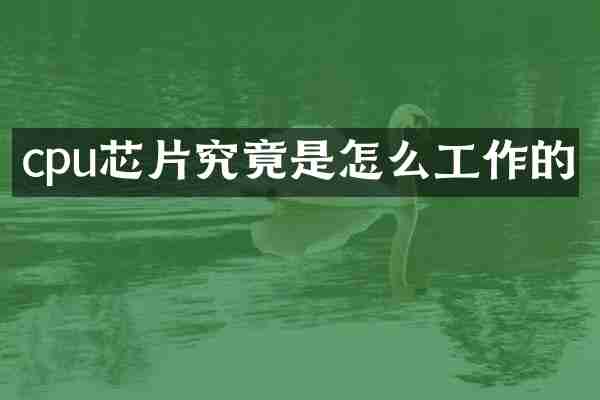 cpu芯片究竟是怎么工作的