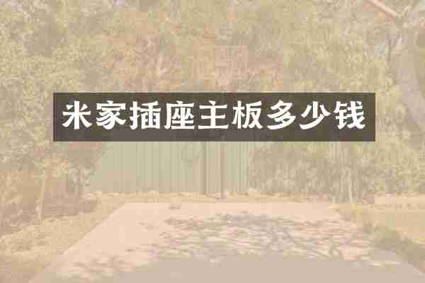 米家插座主板多少钱