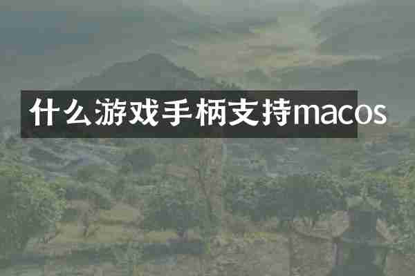 什么游戏手柄支持macos