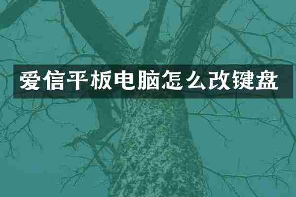 爱信平板电脑怎么改键盘