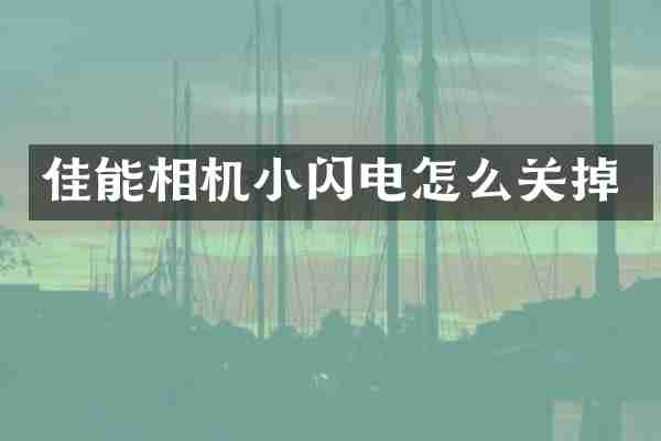 佳能相机小闪电怎么关掉