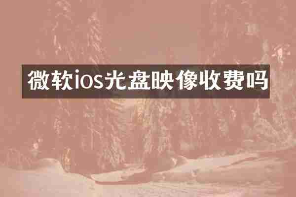 微软ios光盘映像收费吗