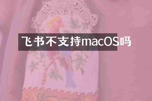 飞书不支持macOS吗