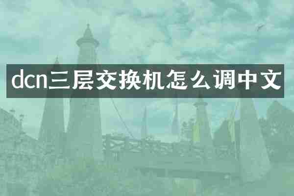 dcn三层交换机怎么调中文
