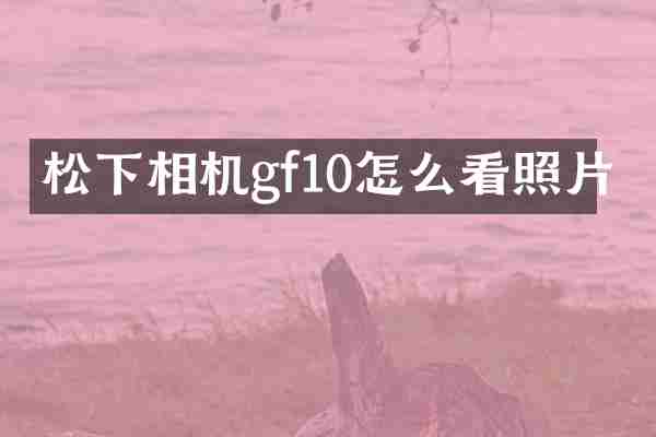 相机gf10怎么看照片