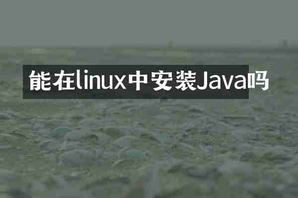 能在linux中安装Java吗